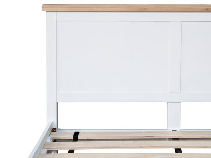 Eaton White Painted Oak Double Bed Frame