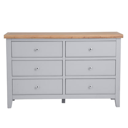 Eaton Grey Painted Oak 6 Drawer Chest