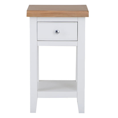 Eaton White Painted Oak Lamp Table