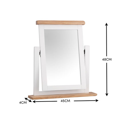 Eaton White Painted Oak Dressing Table Mirror