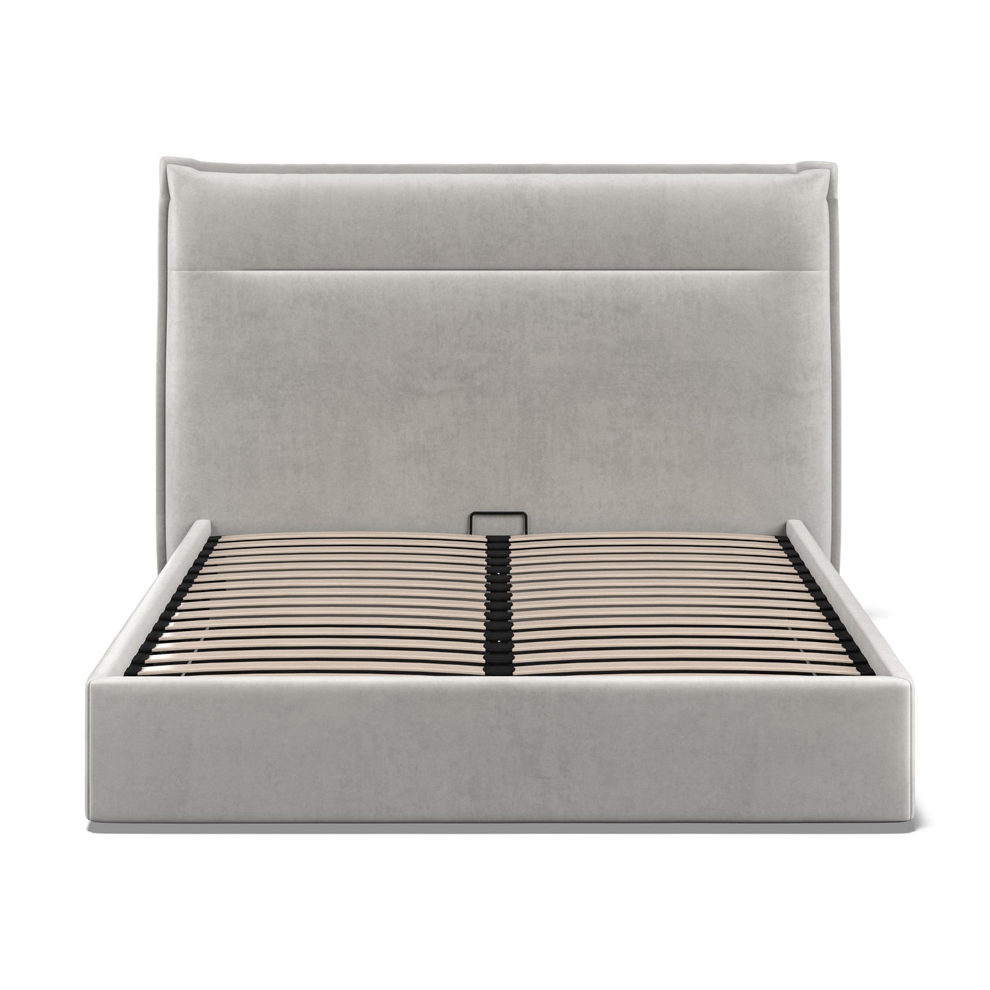 Kenmore Silver Double Upholstered Ottoman Bed Frame