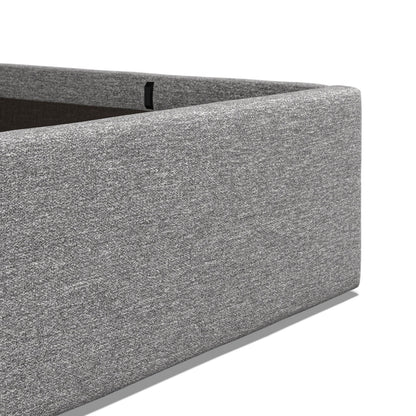 Lowick Dark Grey Linen King Size Upholstered Ottoman Bed Frame