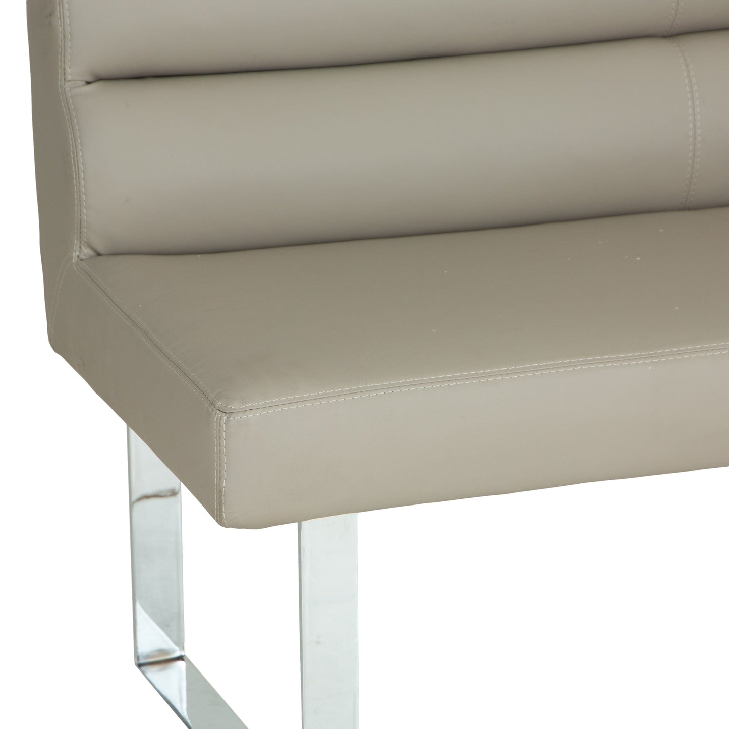 Milan Chrome & Oak 1.8m Bench with Back