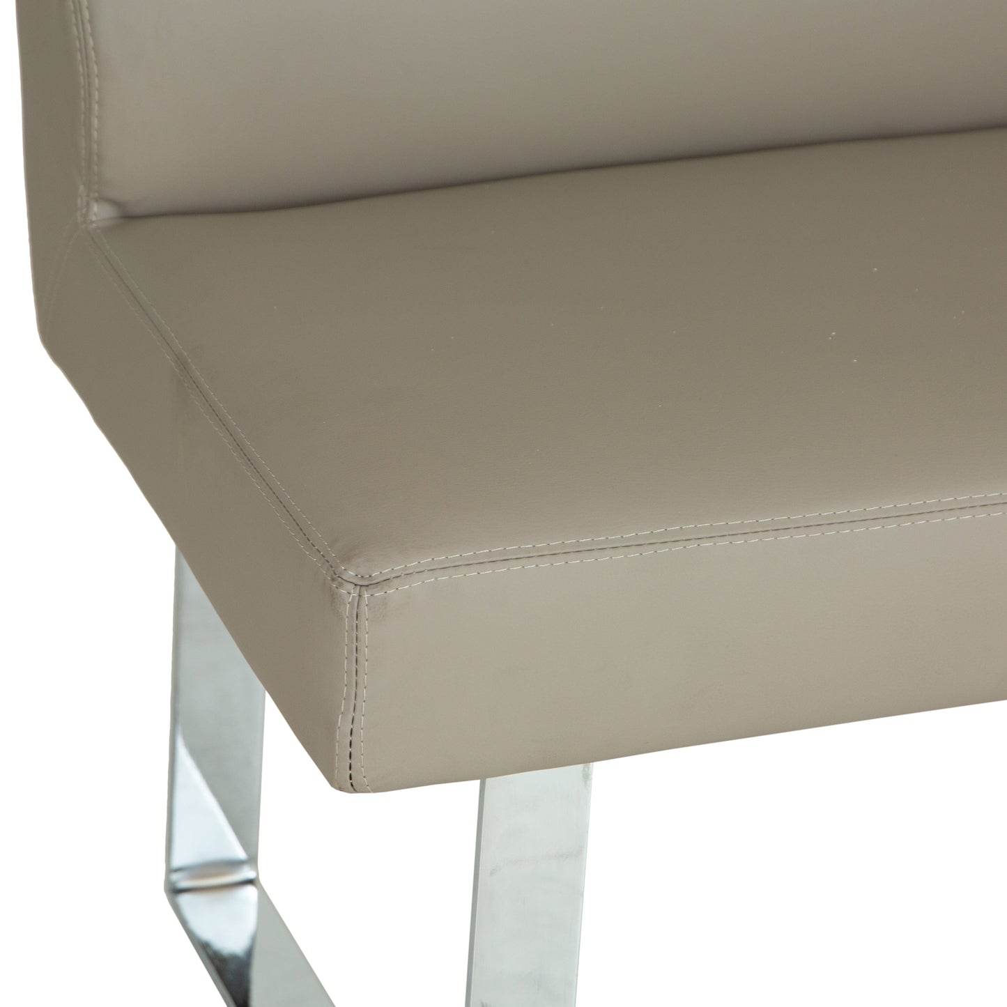 Milan Chrome & Oak 1.0m Bench with Back