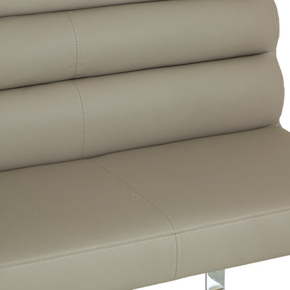 Milan Chrome & Oak 1.0m Bench with Back