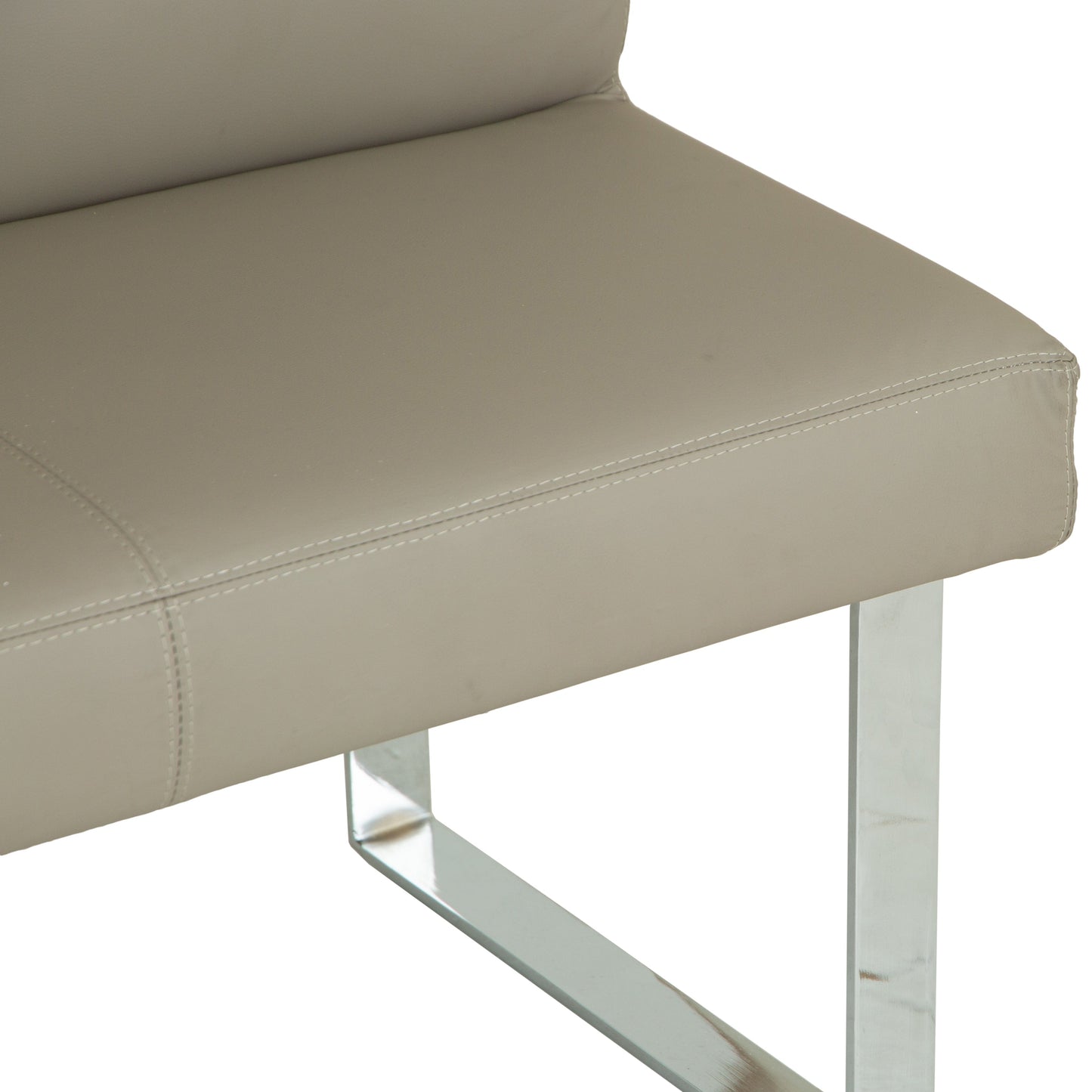 Milan Chrome & Oak 1.0m Bench with Back