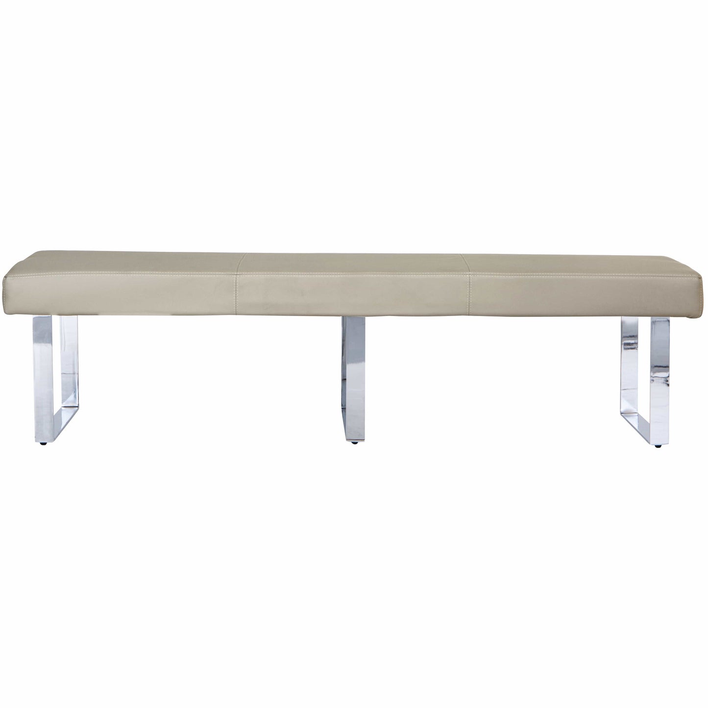 Milan Chrome & Oak 2.2m Bench