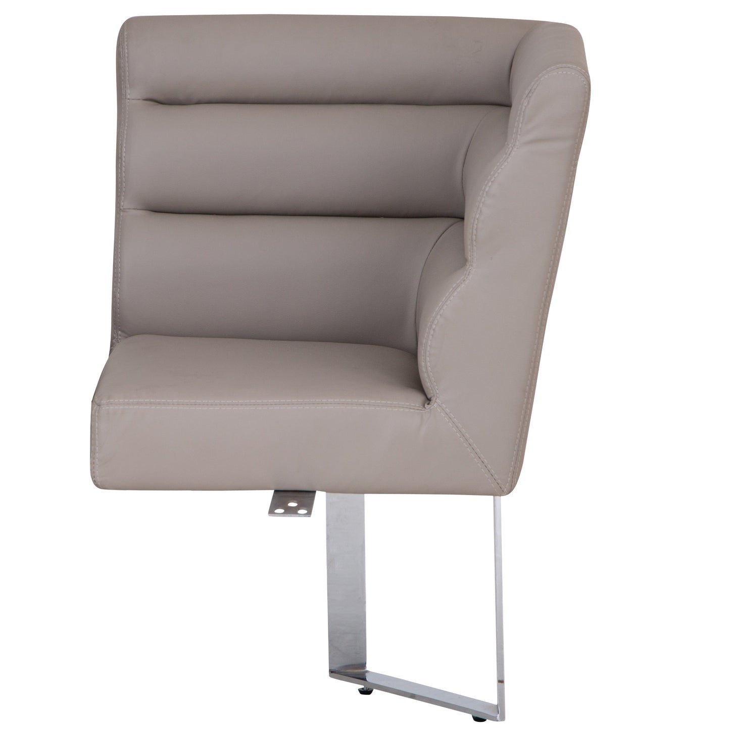 Milan Chrome & Oak Corner Bench