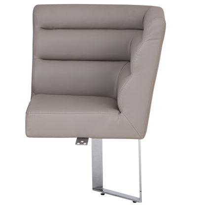 Milan Chrome & Oak Corner Bench