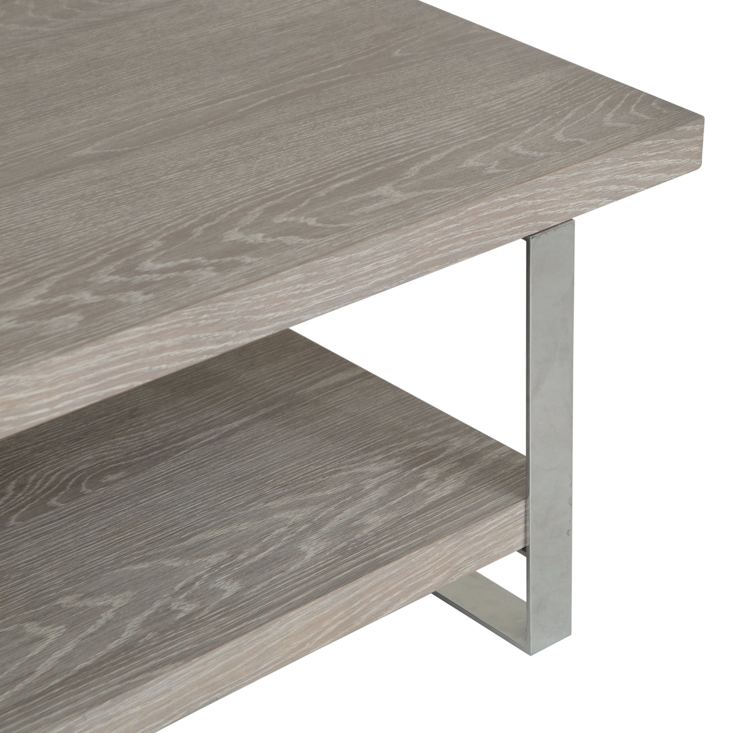 Milan Chrome & Oak Large Coffee Table