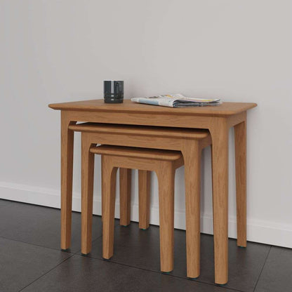 Bergen Oak Nest of 3 Tables
