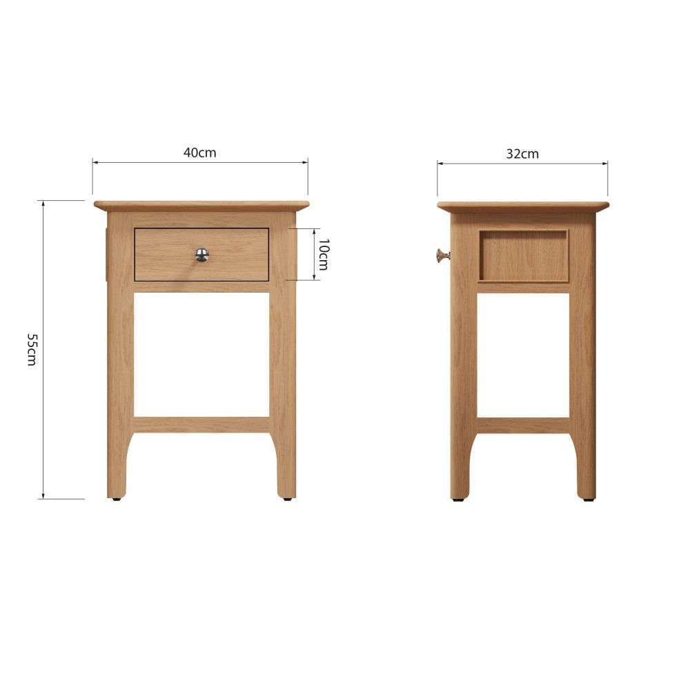 Bergen Oak Side Table