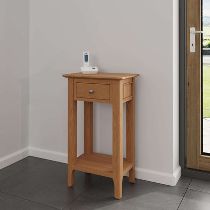 Bergen Oak Telephone Table