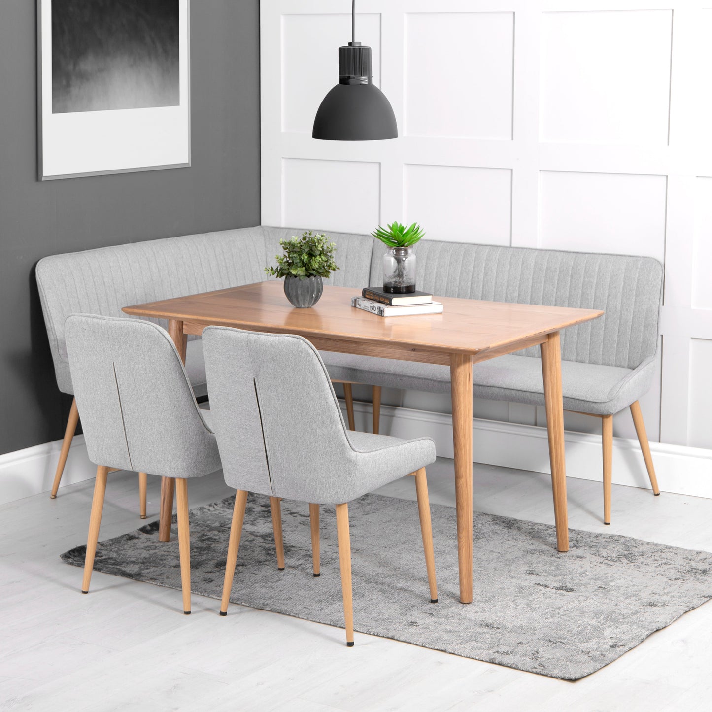 Cottingham Grey Stitched Panel Dining Chair