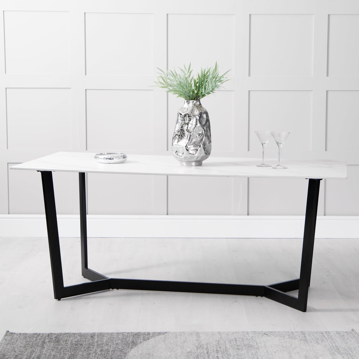 Sturton White Sintered Stone 1.8m Dining Table