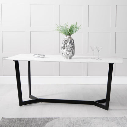 Sturton White Sintered Stone 1.8m Dining Table