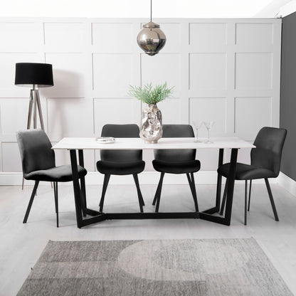 Sturton White Sintered Stone 1.8m Dining Table