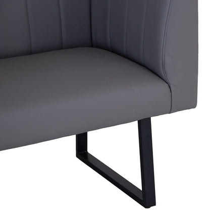 Charlesworth Grey 142cm Right Hand Modern Industrial Dining Bench