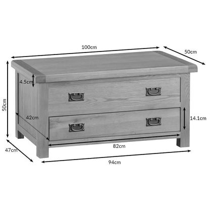 Winchester Oak Blanket Box