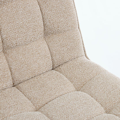 Biscuit Panel Stitch Bar Stool with Metal Legs - The Furniture Warehouse