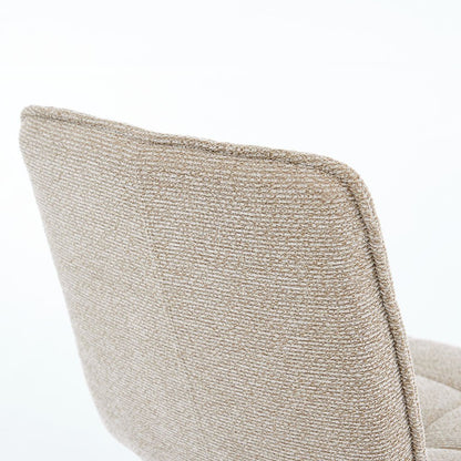 Biscuit Panel Stitch Bar Stool with Metal Legs - The Furniture Warehouse