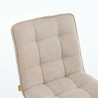 Biscuit Panel Stitch Bar Stool with Metal Legs - The Furniture Warehouse