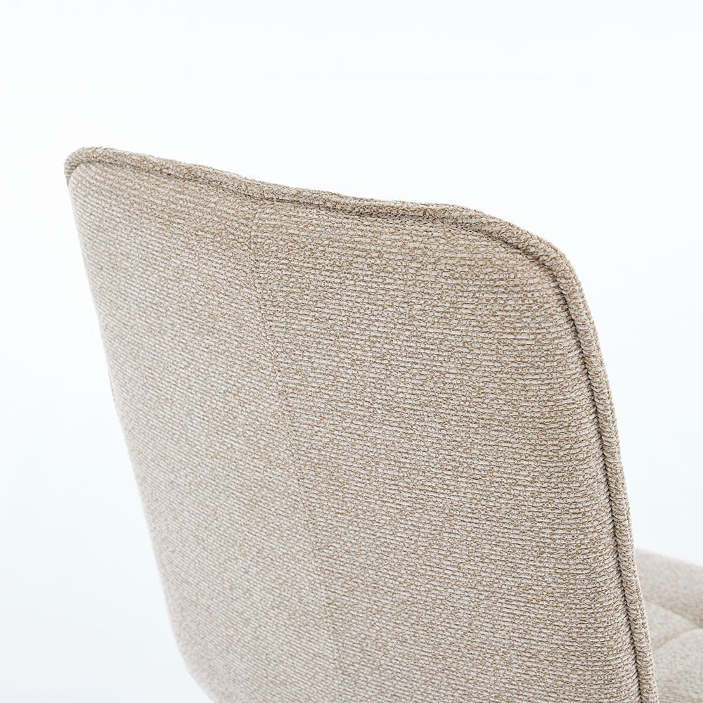 Biscuit Panel Stitch Chair with Metal Legs - The Furniture Warehouse