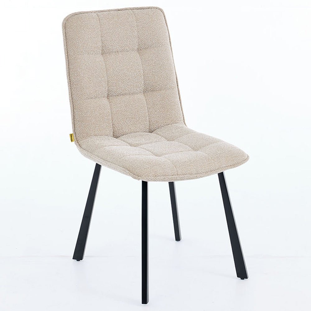 Biscuit Panel Stitch Chair with Metal Legs - The Furniture Warehouse