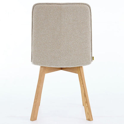 Biscuit Panel Stitch Chair with Wooden Legs - The Furniture Warehouse