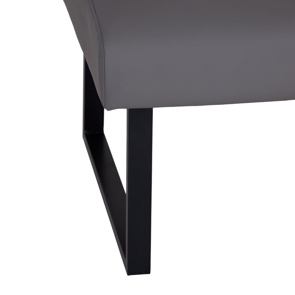 Charlesworth Grey 142cm Left Hand Modern Industrial Dining Bench