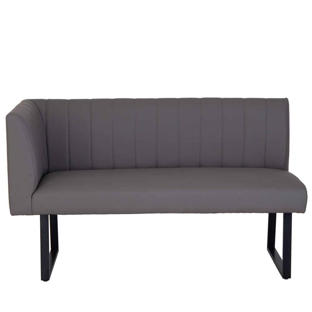 Charlesworth Grey 142cm Left Hand Modern Industrial Dining Bench