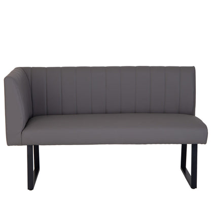 Charlesworth Grey 142cm Left Hand Modern Industrial Dining Bench