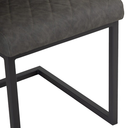 Industrial Grey Diamond Stitch Dining Chair