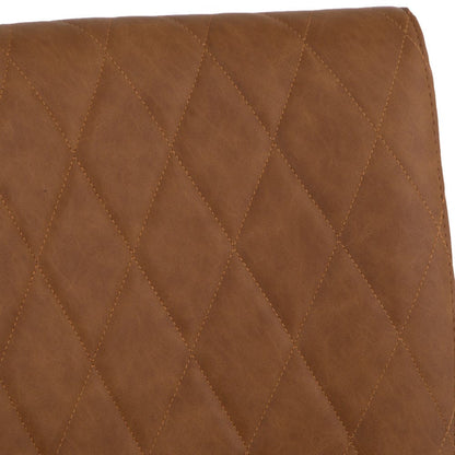 Industrial Tan Diamond Stitch Dining Chair