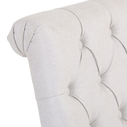 Torino Beige Scroll Button Back Dining Chair