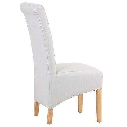 Holcombe Beige Classic Scroll Back Dining Chair