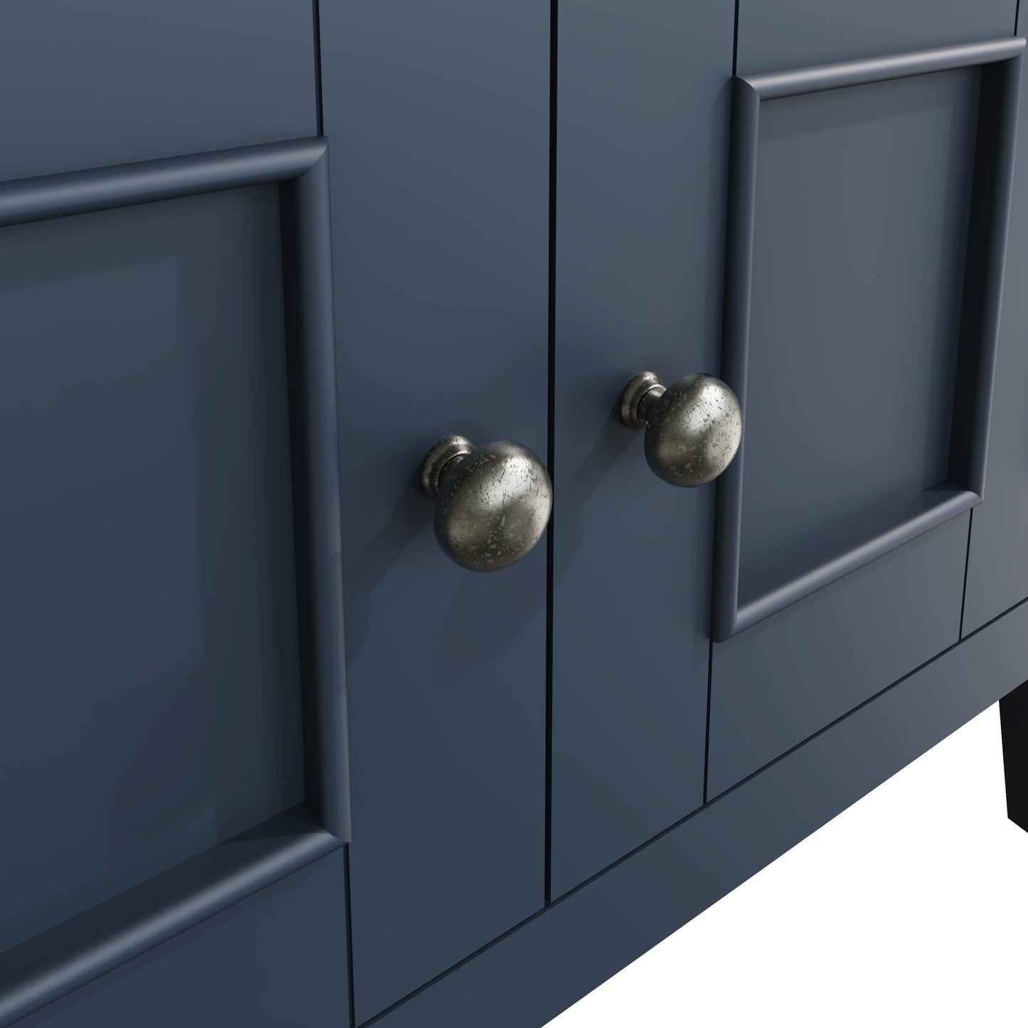 Wessex Smoked Oak Blue Painted Corner TV Unit