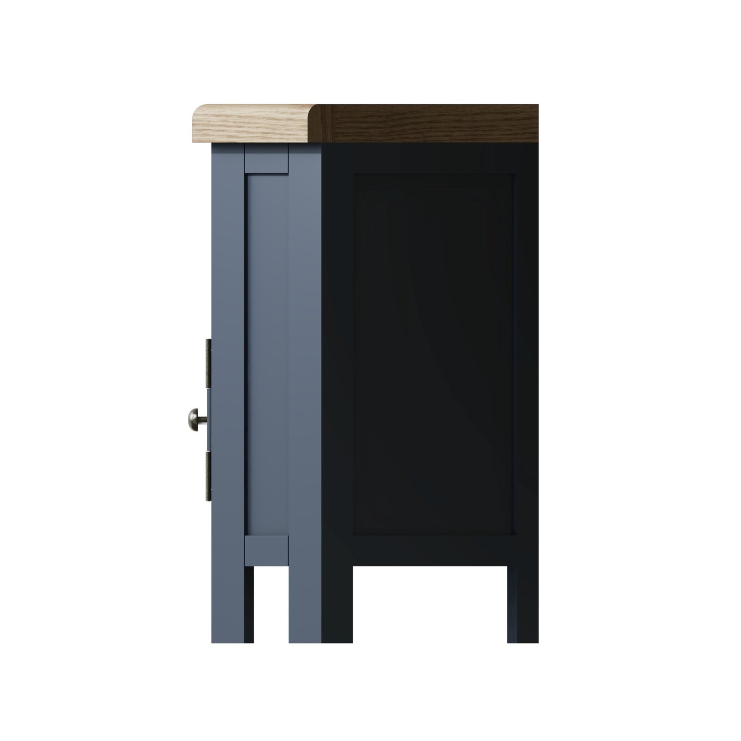 Wessex Smoked Oak Blue Painted Corner TV Unit