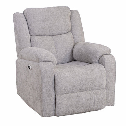Rome Silver Power Recliner Armchair