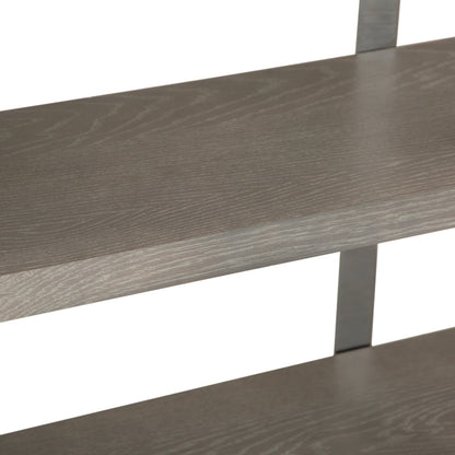 Milan Chrome & Oak Large Bookcase
