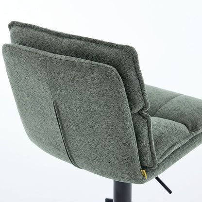 Forest Green Luxe Panel Stitch Bar Stool - The Furniture Warehouse