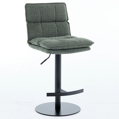 Forest Green Luxe Panel Stitch Bar Stool - The Furniture Warehouse