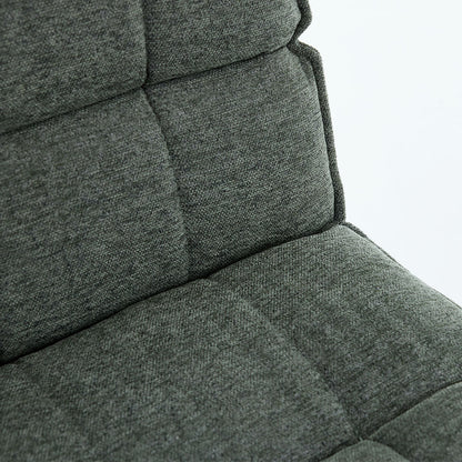 Forest Green Luxe Panel Stitch Bar Stool - The Furniture Warehouse