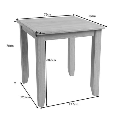 Gloucester Oak Square Fixed Top Dining Table