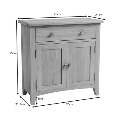 Gloucester Oak Mini 2 Door 1 Drawer Sideboard