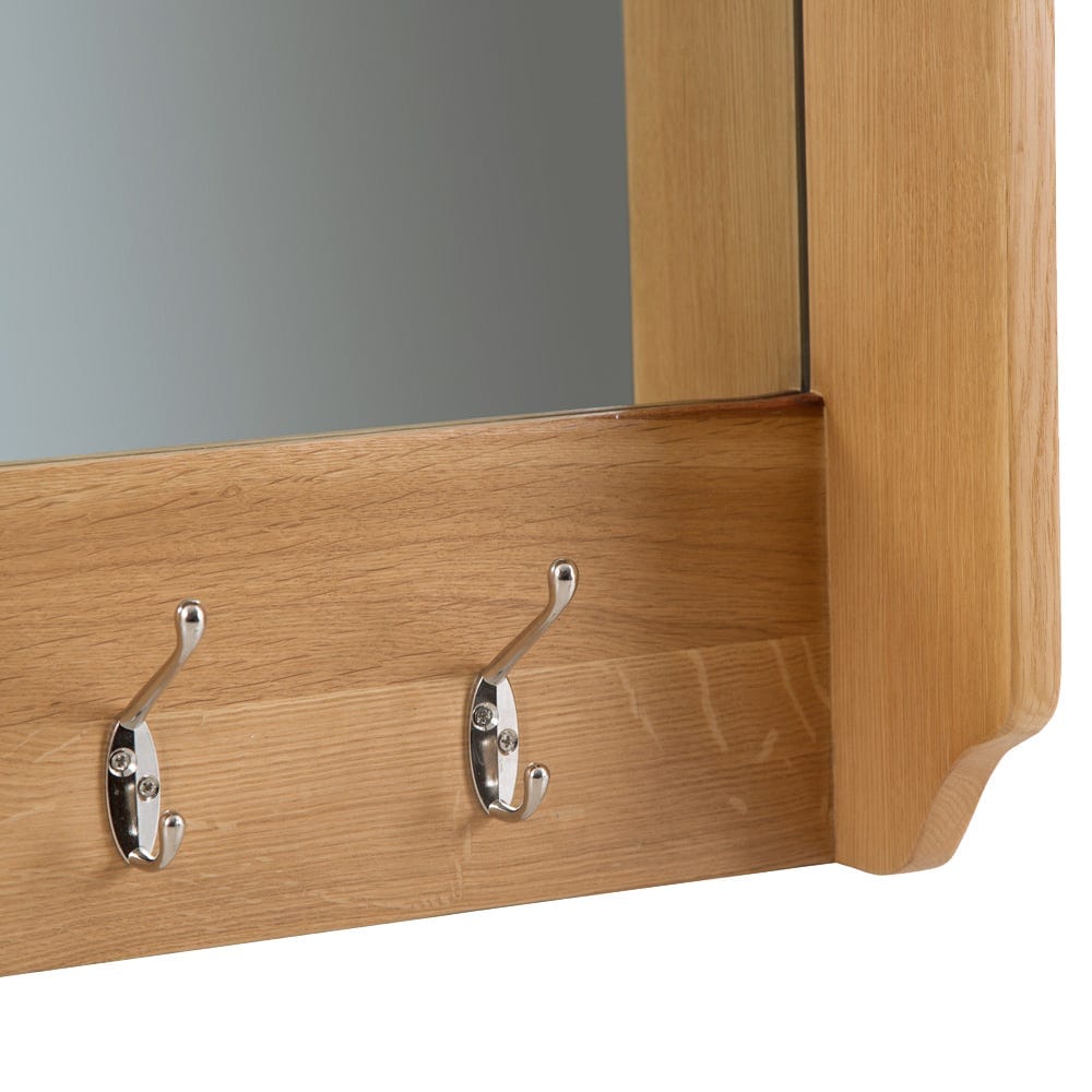 Gloucester Oak Mirrored Coat Rack