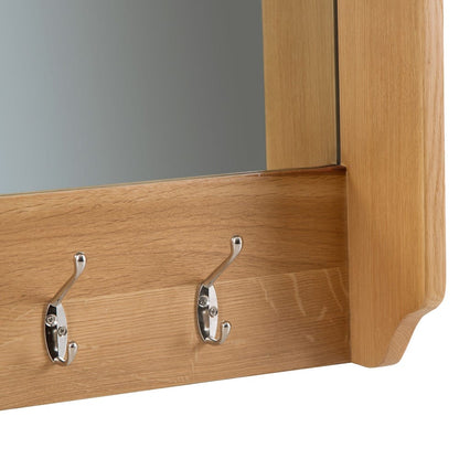 Gloucester Oak Mirrored Coat Rack