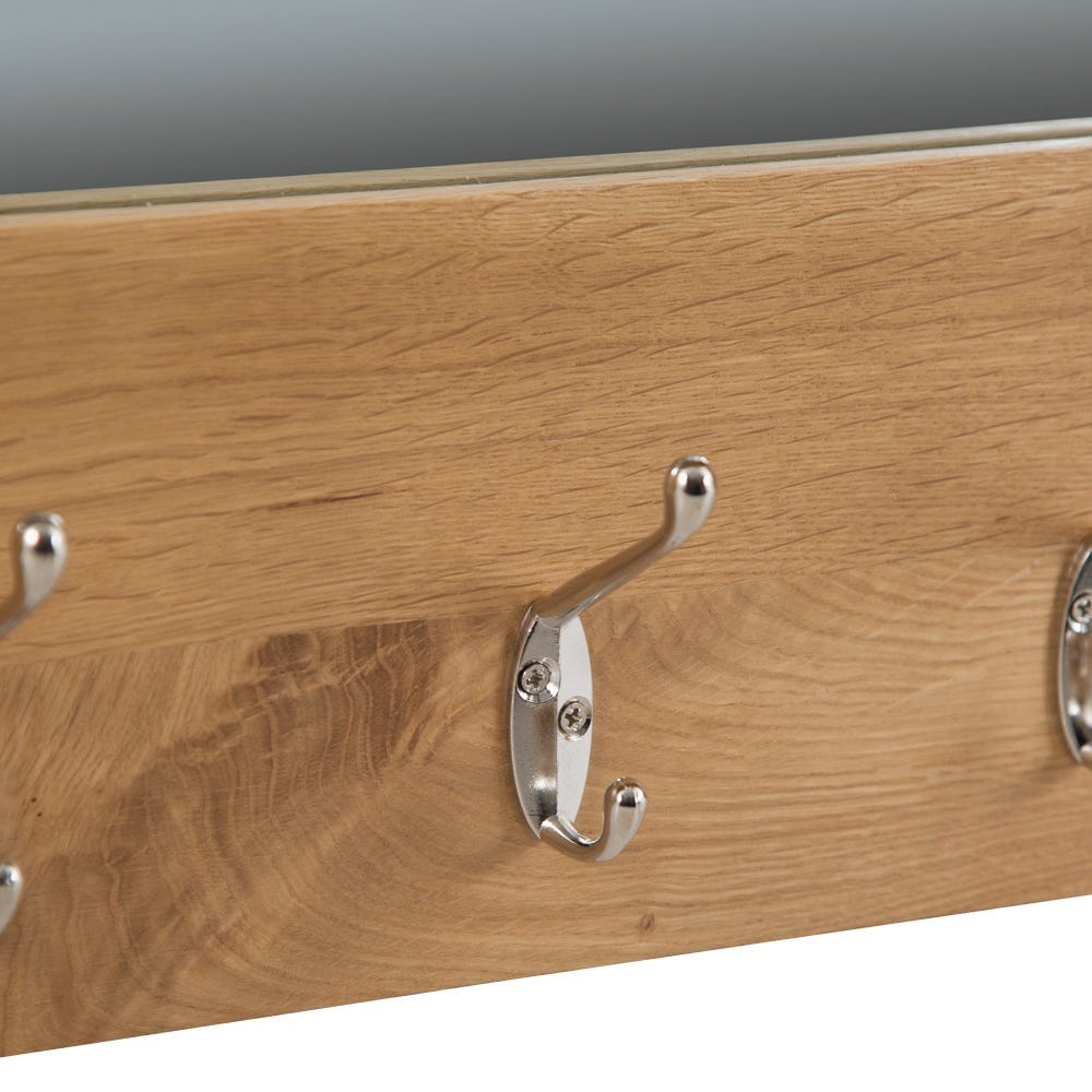Gloucester Oak Mirrored Coat Rack