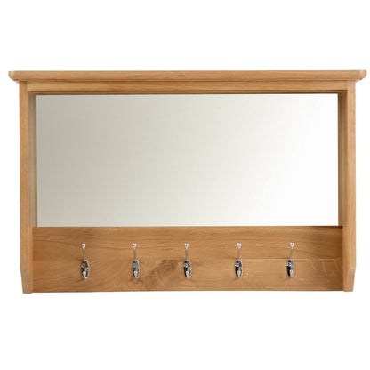 Gloucester Oak Mirrored Coat Rack