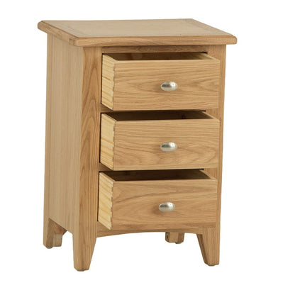 Gloucester Oak Large 3 Drawer Bedside Table